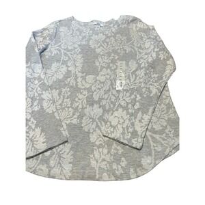 Croft & Barrow Floral Sweatshirt Womens Small Jacquard Pullover WC94K210RP